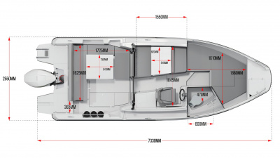 Комбинированная лодка Victory 737 Cabin